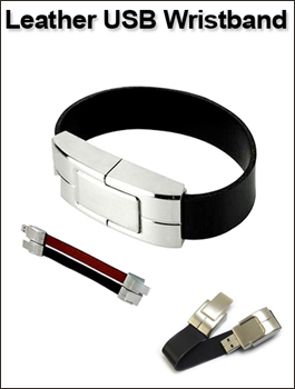 Leather USB Wristband